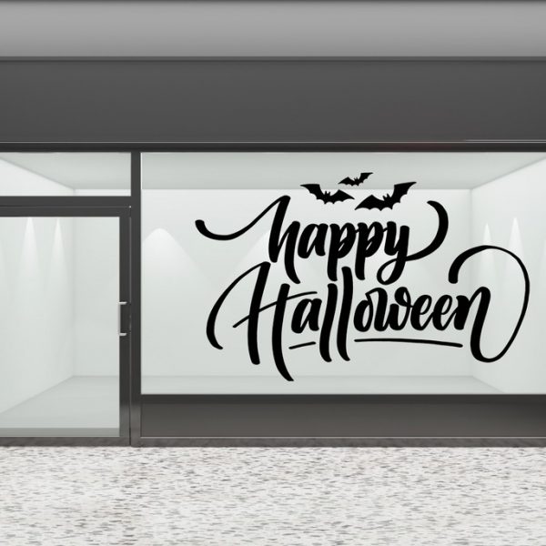 Adesivo de Vitrine Happy Halloween